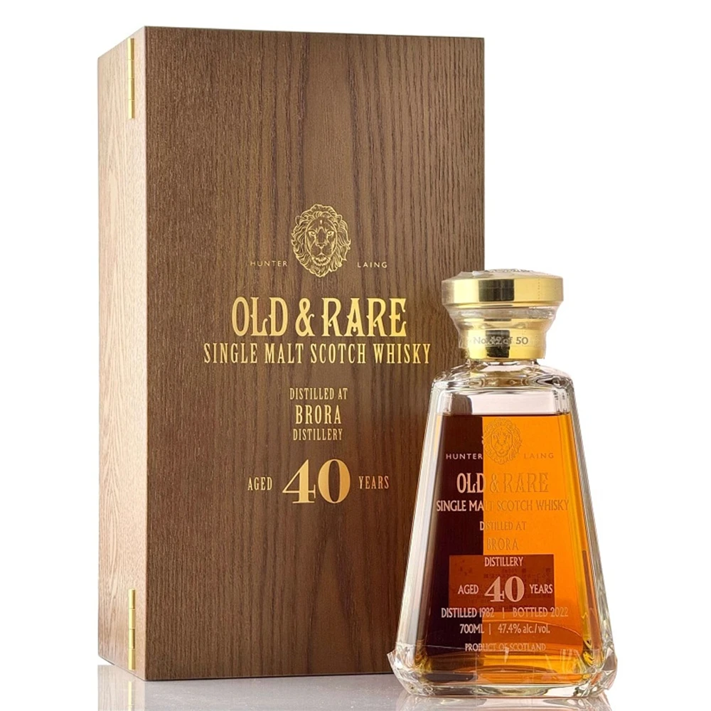 Уиски Hunter Laing's Old & Rare - Brora 1982, 40 годишно, дъбова кутия ...