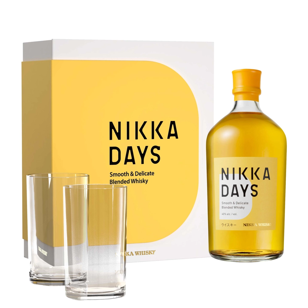Японско уиски NIKKA - Days, 0.7л с 2 чаши