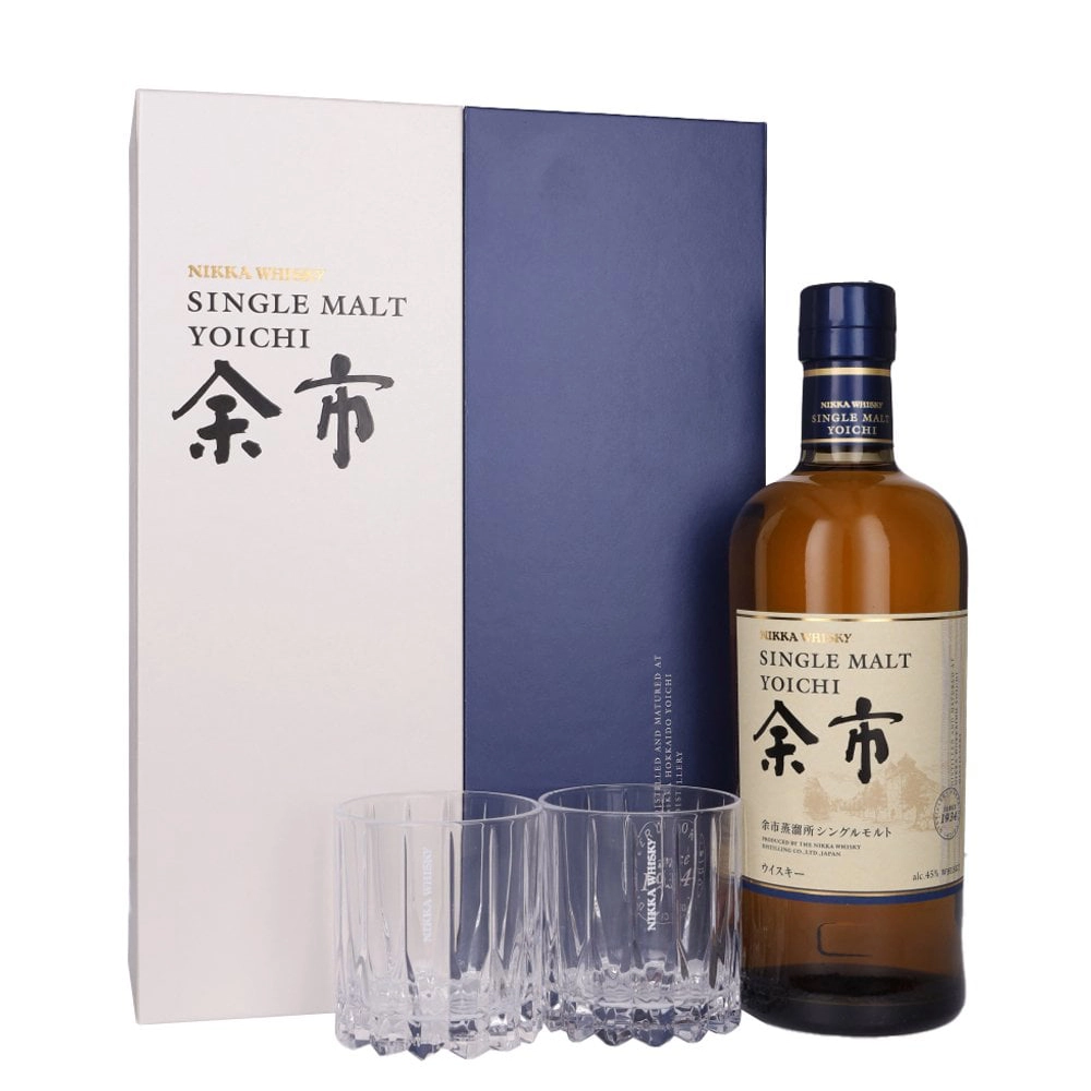 Японско уиски Nikka - Yoichi, 0.7л, с 2 чаши Riedel Neat