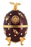 Водка Imperial collection Faberge Burgundy с инкрустирани птици В Кадифена Кутия 40% 0.7L
