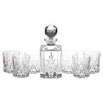 Кристален комплект 6 чаши за уиски + гарафа Bohemia Brixton