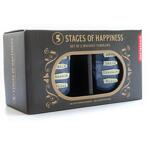 Комплект за уиски Kikkerland - 5 Stages of Happiness, 2x чаши
