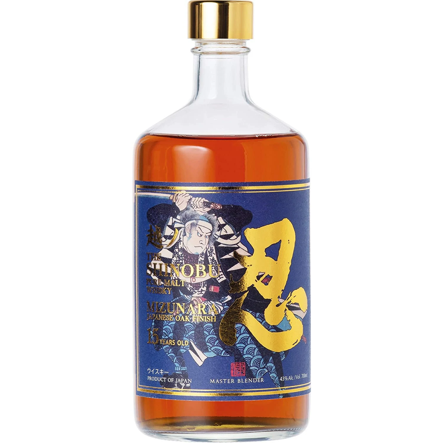 Японско уиски The Shinobu - Pure Malt Mizunara Oak Finish, 15 годишно, 0.7л