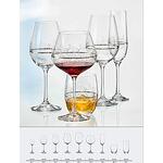 Чаши за бяло вино 350 мл Bohemia Crystalex Viola Platinum Middle Edging