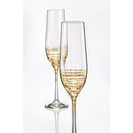 Чаши за шампанско Bohemia Crystalex Viola Gold Spiral
