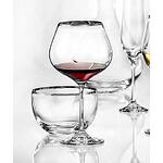 Чаши за червено вино Bohemia Crystalex Viola Silver Rim