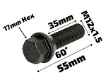 Болт за джанта M12x1.5 Конус 35mm Черен