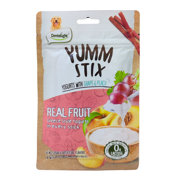 Лакомства Yumm stix Yogurts with Grape and Peach, с Йогурт, грозде и праскова WET and SOFT, 70 гр