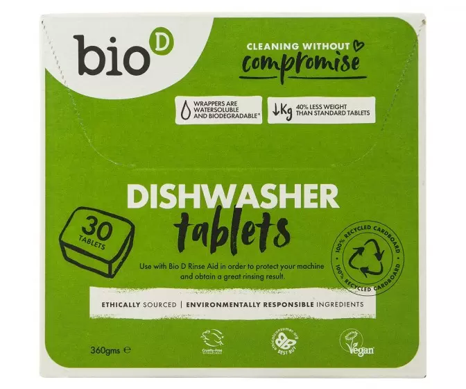 Екологични таблетки за миялна машина, Bio-D, 30 бр