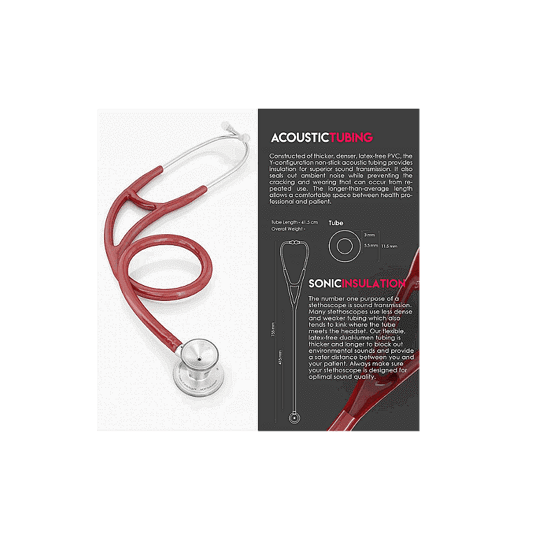 Стетоскоп MDF ProCardial C3 Titanium Бордо Комплект