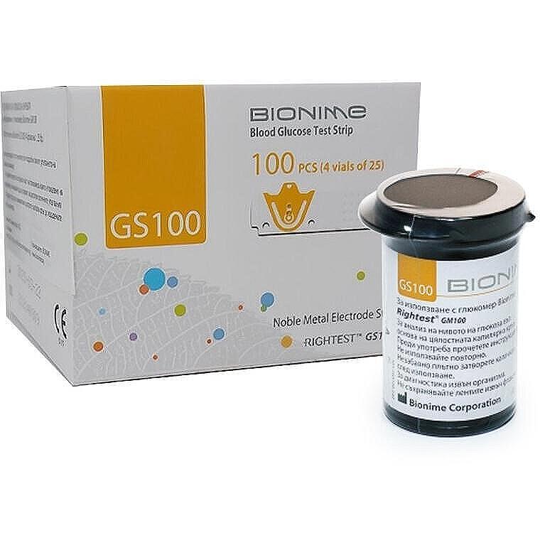 Tест ленти за глюкомер Bionime Rightest GS100x100броя