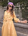 Жълта рокля риза DAKOTA - Vintage Summer