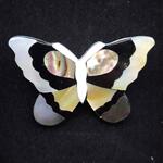 Брошка "Съвършена пеперуда" с 5 вида седеф