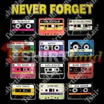 Тениска "Never Forget - Аудио Касети"