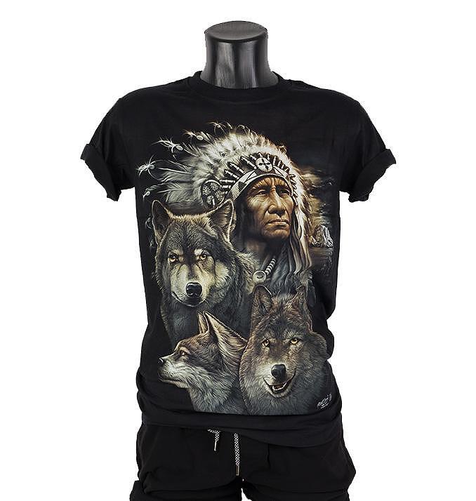 Тениска Indian King of Wolves 2