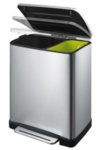 EKO Кош за разделно събиране на отпадъци с педал “E-CUBE“ - (10 + 9) литра - мат