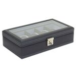 Кутия за часовници WATCH BOXES Friedrich|23 Carbon Design Exterior In Dark Blue, For 10 Watches