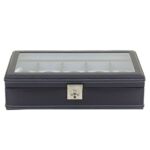 Кутия за часовници WATCH BOXES Friedrich|23 Carbon Design Exterior In Dark Blue, For 10 Watches