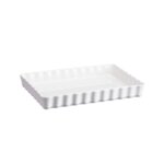 EMILE HENRY Керамична провоъгълна форма за тарт "DEEP RECTANGULAR TART DISH "- 33,5 х 24 - цвят бял