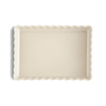 EMILE HENRY Керамична провоъгълна форма за тарт "DEEP RECTANGULAR TART DISH "- 33,5 х 24 - цвят екрю
