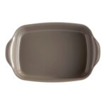 EMILE HENRY Керамична правоъгълна форма за печене "LARGE RECTANGULAR OVEN DISH" - 42 х 28 см - цвят бежов