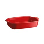 EMILE HENRY Керамична провоъгълна форма за печене "RECTANGULAR OVEN DISH"- 36,5 х 23,5 см - цвят червен
