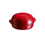 EMILE HENRY Керамична форма за печене с капак "CHEESE BAKER" - Ø 19,5 см - цвят червен