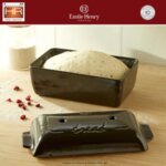 EMILE HENRY Керамична правоъгълна форма за печене на хляб "BREAD LOAF BAKER" - 28 х 13 х 12 см - цвят черен