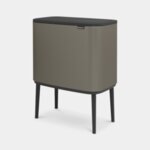 КОШ BRABANTIA BO TOUCH, 3X11L, PLATINUM