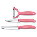 Комплект Victorinox Swiss Classic Trend Colors, два ножа и белачка, розов