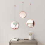 UMBRA Комплект от 3 бр огледала за стена “DIMA ROUND“ - цвят мед