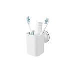 UMBRA Съд за четки за зъб с вакуумно закрепване “FLEX SURE-LOCK“ - бял цвят