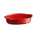 EMILE HENRY Керамична тава "OVAL OVEN DISH" - 35х22,5 см - цвят червен