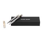 Hugo Boss Комплект ролер и писалка Gear Pinstripe, сребристо-златисти