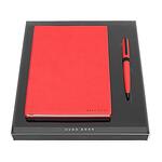 Hugo Boss Комплект химикалка и тефтер Red, А5, червени