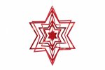 PHILIPPI 3D Коледна звезда STAR - червена