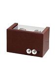 WATCH WINDERS Rothenschild RS-2114-2DBR Duo, Brown Leatherette, For Two Automatic Watches, Mains Only
