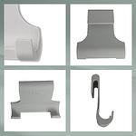 KELA Закачалка “Tim“ - тъмно сива - за врата или стъкло до 9 мм.