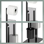 KELA К-т стойка за тоалетна хартия, четка и държач за рез. ролки “Style 2.0“ - черна - свободно стояща