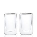 BLOMUS Комплект от 2 двустенни стъклени чаши NERO за капучино или чай - 250мл