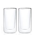 BLOMUS Комплект от 2 бр двустенни стъклени чаши NERO за лате   - 320мл