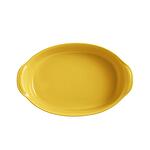 EMILE HENRY Керамична тава "OVAL OVEN DISH" - 35х22,5 см - цвят жълт
