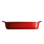 EMILE HENRY Керамична тава "LARGE RECTANGULAR OVEN DISH" - 42х28 см - цвят червен