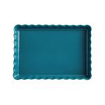 EMILE HENRY Керамична форма за тарт "DEEP RECTANGULAR TART DISH" - цвят син