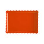 EMILE HENRY Керамична форма за тарт "DEEP RECTANGULAR TART DISH" - цвят оранжев