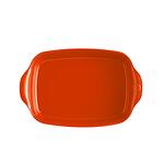 EMILE HENRY Керамична тава "RECTANGULAR OVEN DISH"- 36,5 х 23,5 см - цвят оранжев