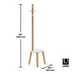 UMBRA Закачалка със стол “PILLAR STOOL“ - цвят бял / натурален