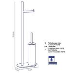 KELA К-т стойка за тоалетна хартия и четка за тоалетна “Lucido“ - неръждаема стомана