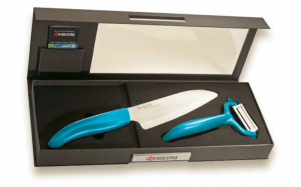 KYOCERA Комплект керамичен нож с белачка