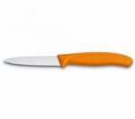 Нож за белене Victorinox SwissClassic 8 см., назъбено острие, оранжев 6.7636.L119